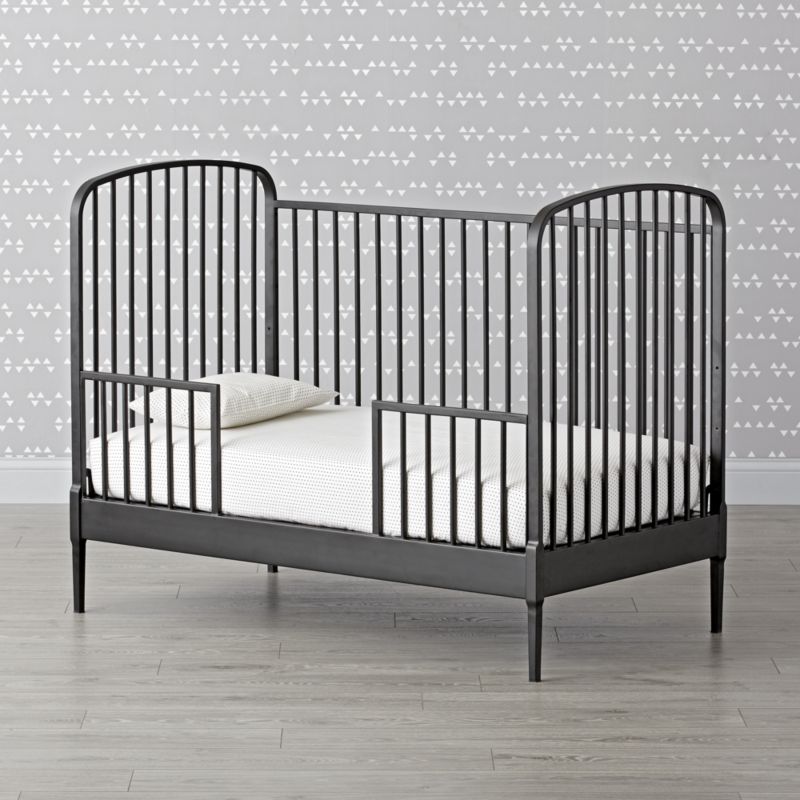 larkin black metal crib