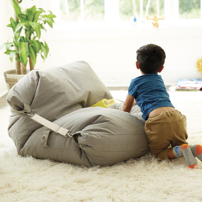 crate and barrel adjustable bean bag chair