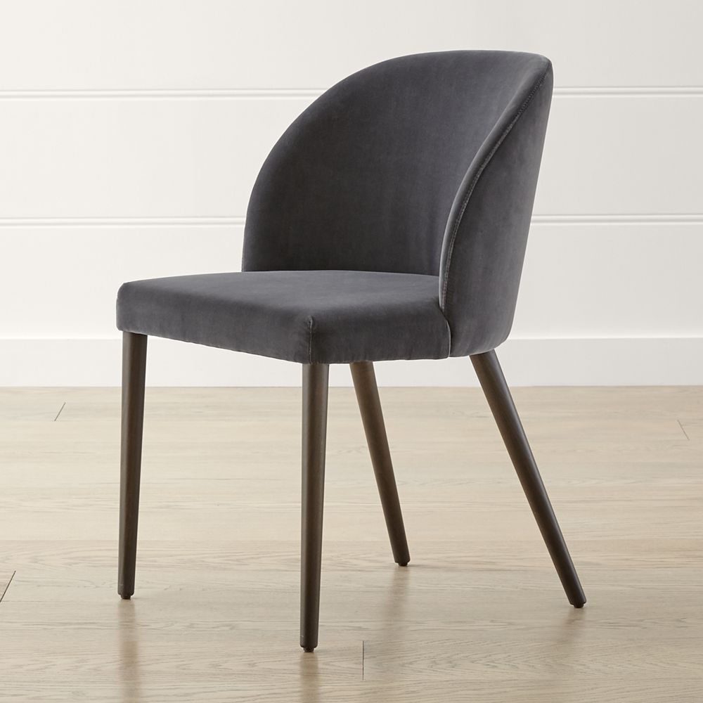 Camille Anthracite Italian Dining Chair Crate and Barrel Havenly