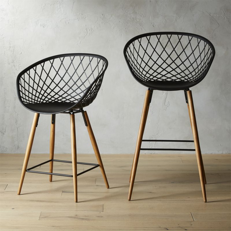 sidera black counter stool