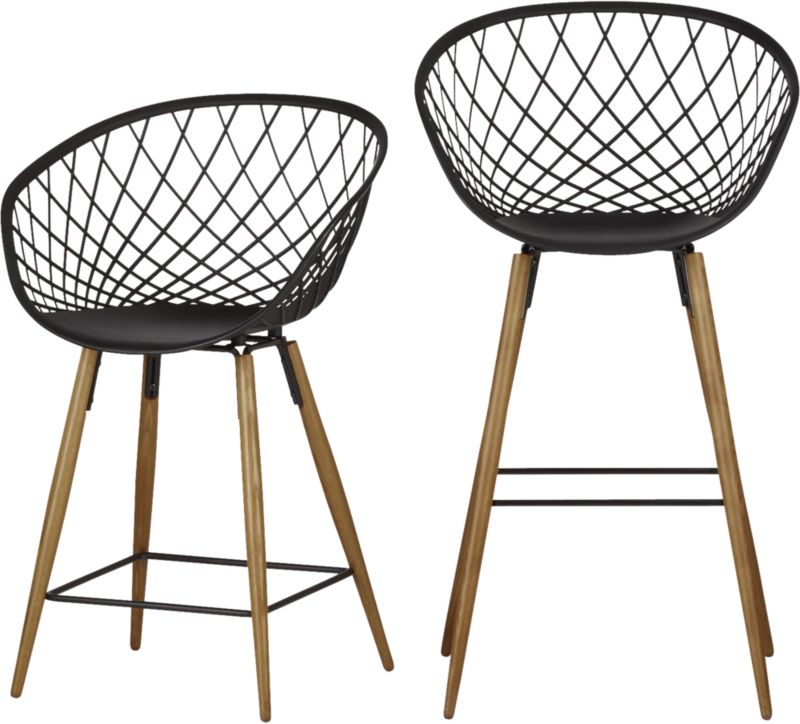 sidera black counter stool