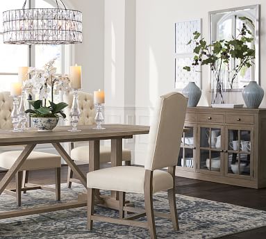 pottery barn livingston dining table