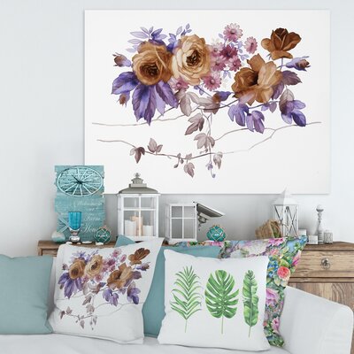 Purple Wildflowers IV - Traditional Canvas Wall Art Print-37072 ...