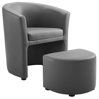 darvin barrel chair and ottoman