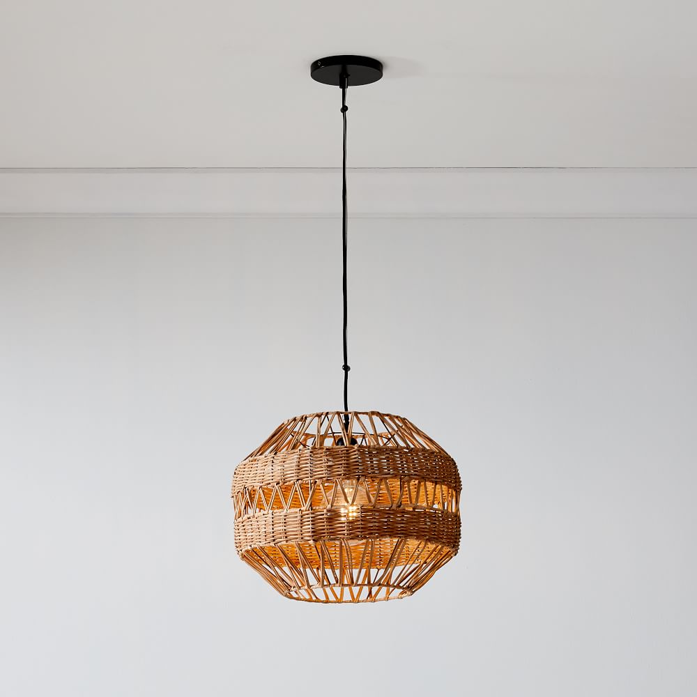 west elm woven pendant