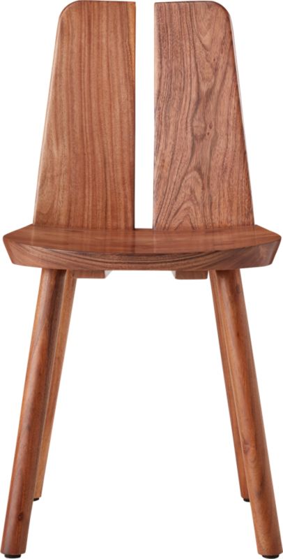 cb2 notch wood chair