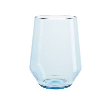 Aqua Blue Stemless Wine Glass