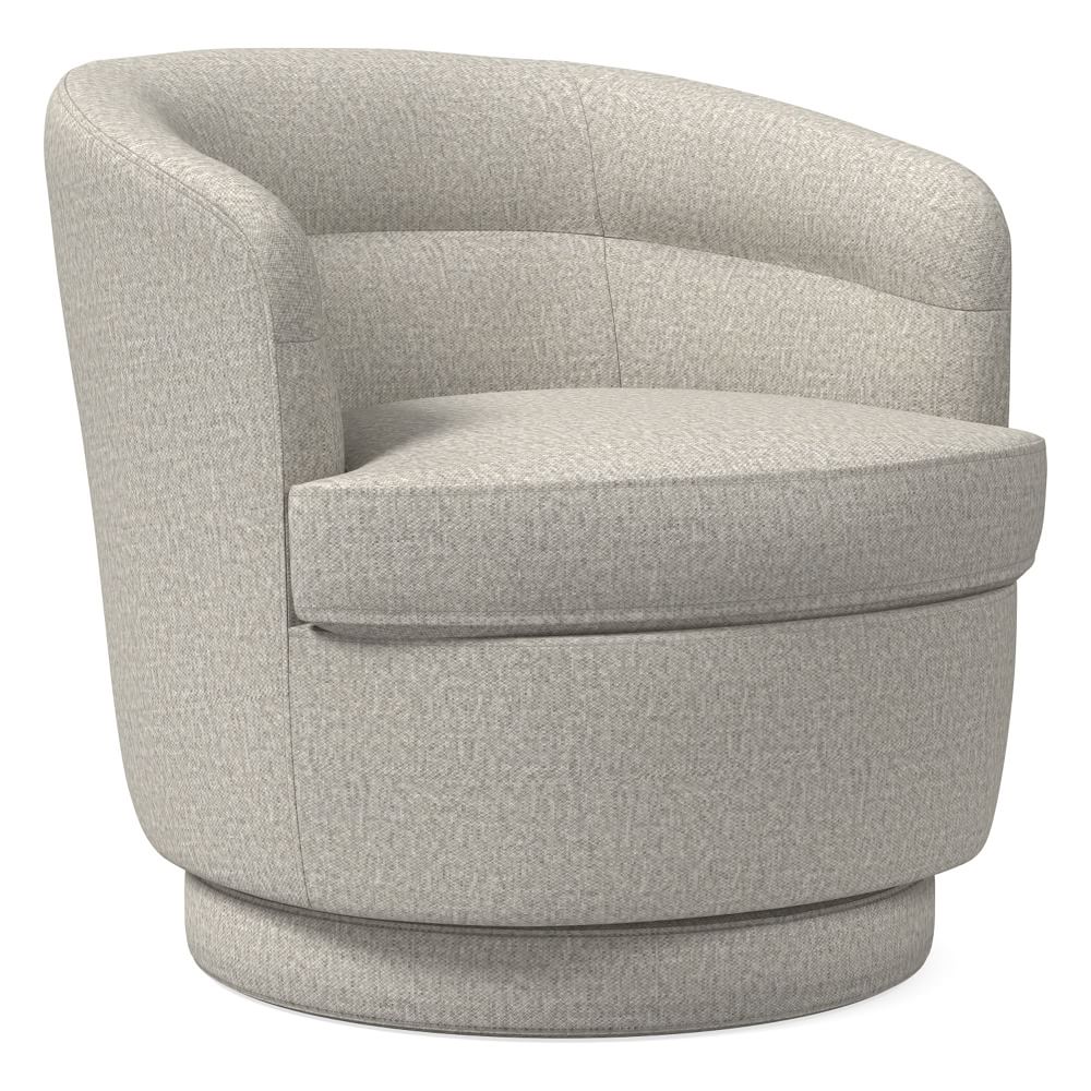 Viv Swivel Chair, Poly, Twill, Dove, Concealed Supports - West Elm ...