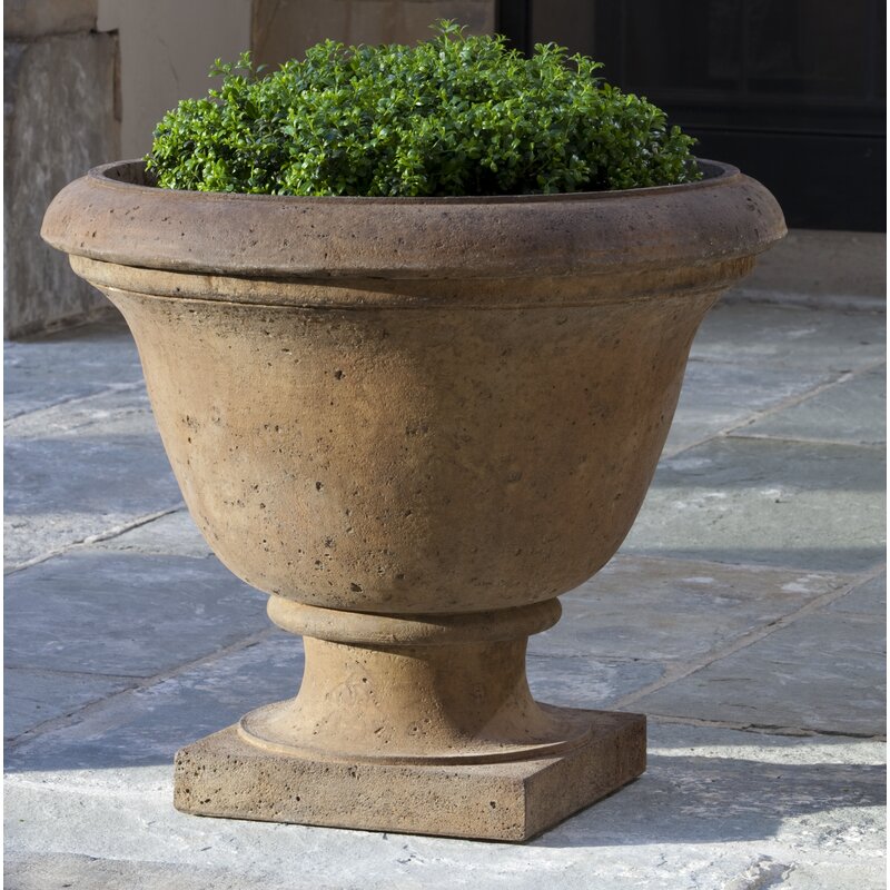 Greenwich Cast Stone Urn Planter Color: Travertine - Perigold | Havenly