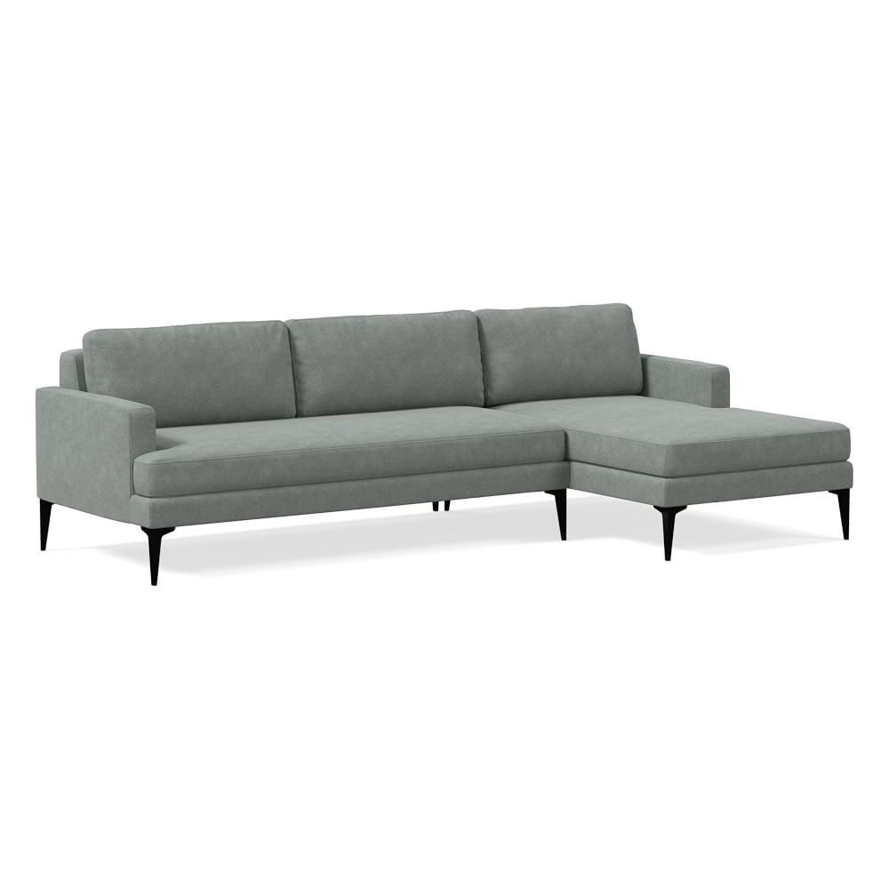 Andes 3 Piece Chaise Sectional, Sofa With Chaise