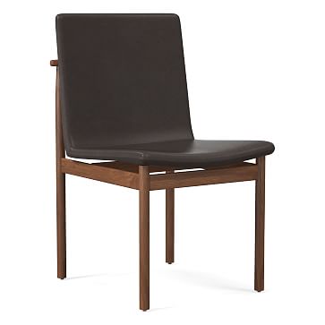 Framework Leather Dining Chair, Sauvage Leather, Walnut, Charcoal