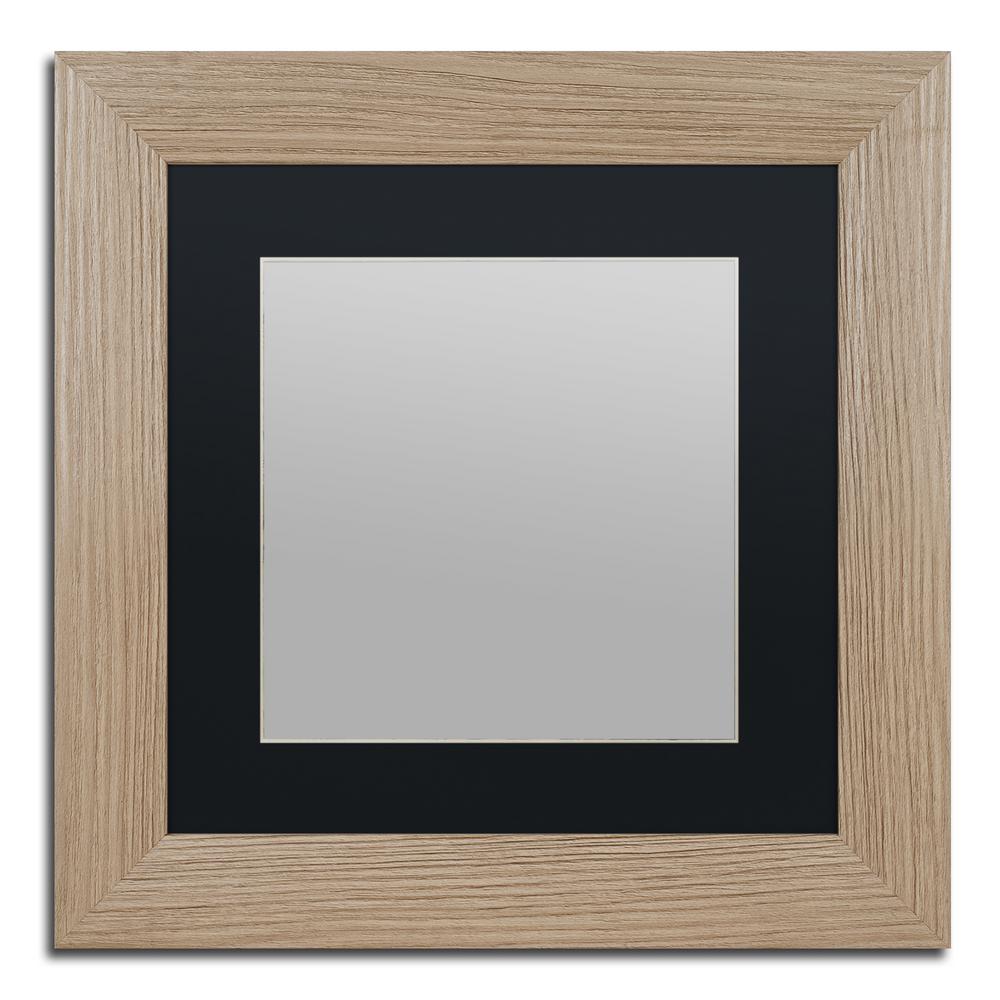 Trademark Fine Art Heavy Duty 11x11 Wood Picture Frame with 7x7 White Mat 