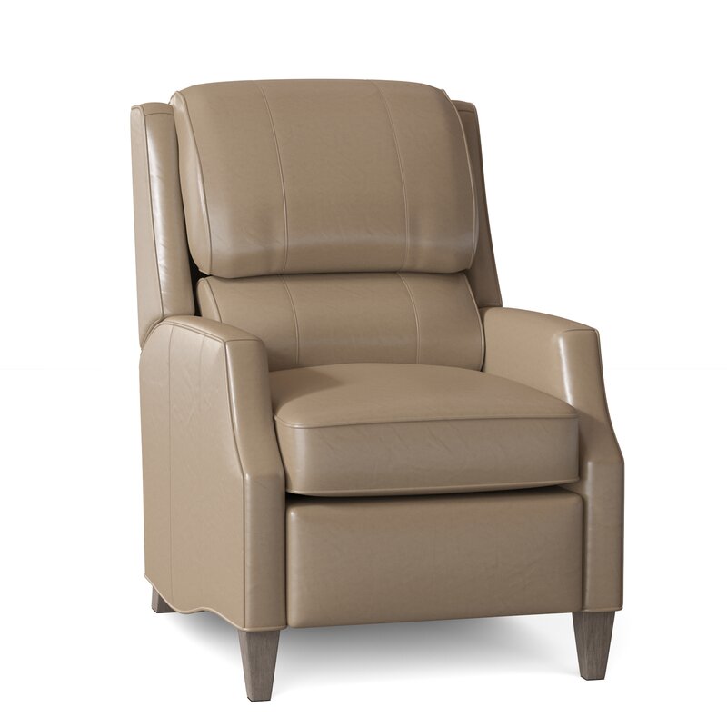 Bradington-Young Mauney Genuine Leather Recliner Body Fabric: Empyrean ...