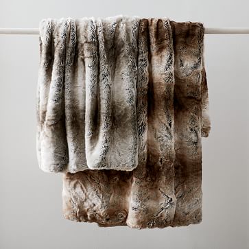 Faux fur ombre discount throw