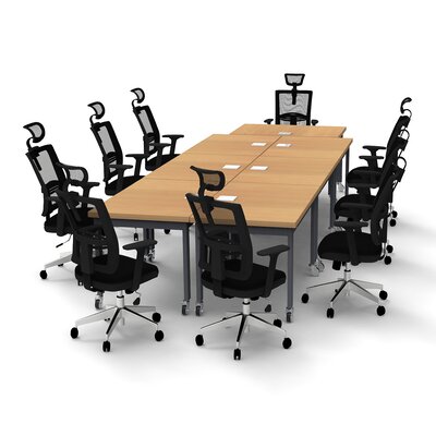 Team Work Tables Rectangular Conference Table Set - Wayfair | Havenly