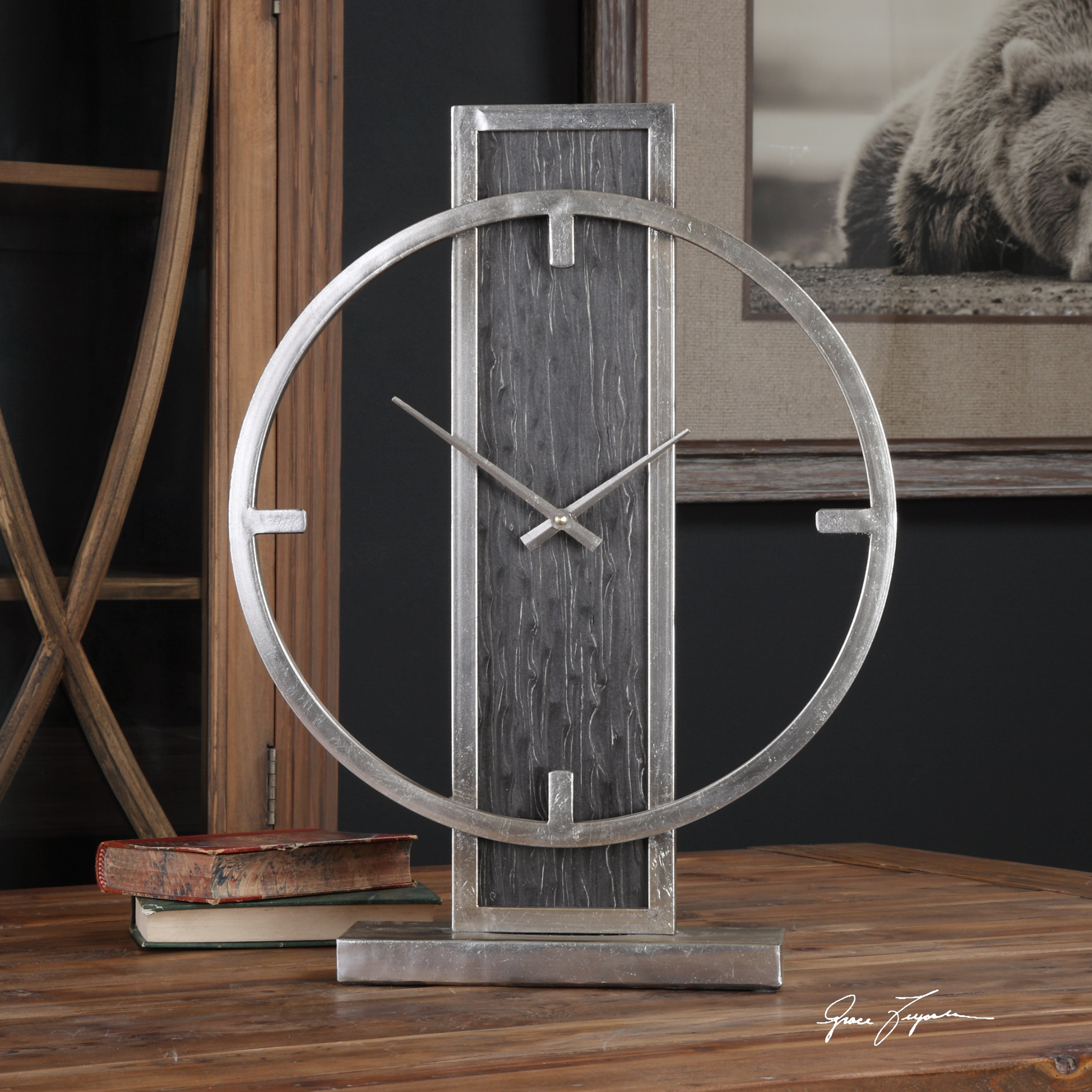 Nico Modern Desk Clock - Uttermost | Havenly