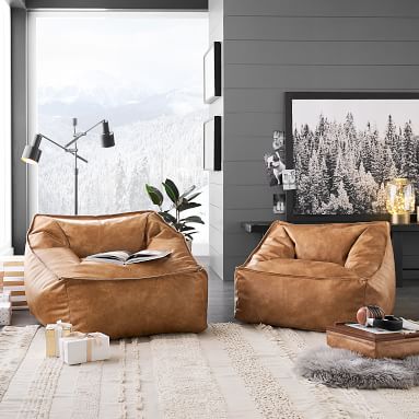 vegan leather modern lounger