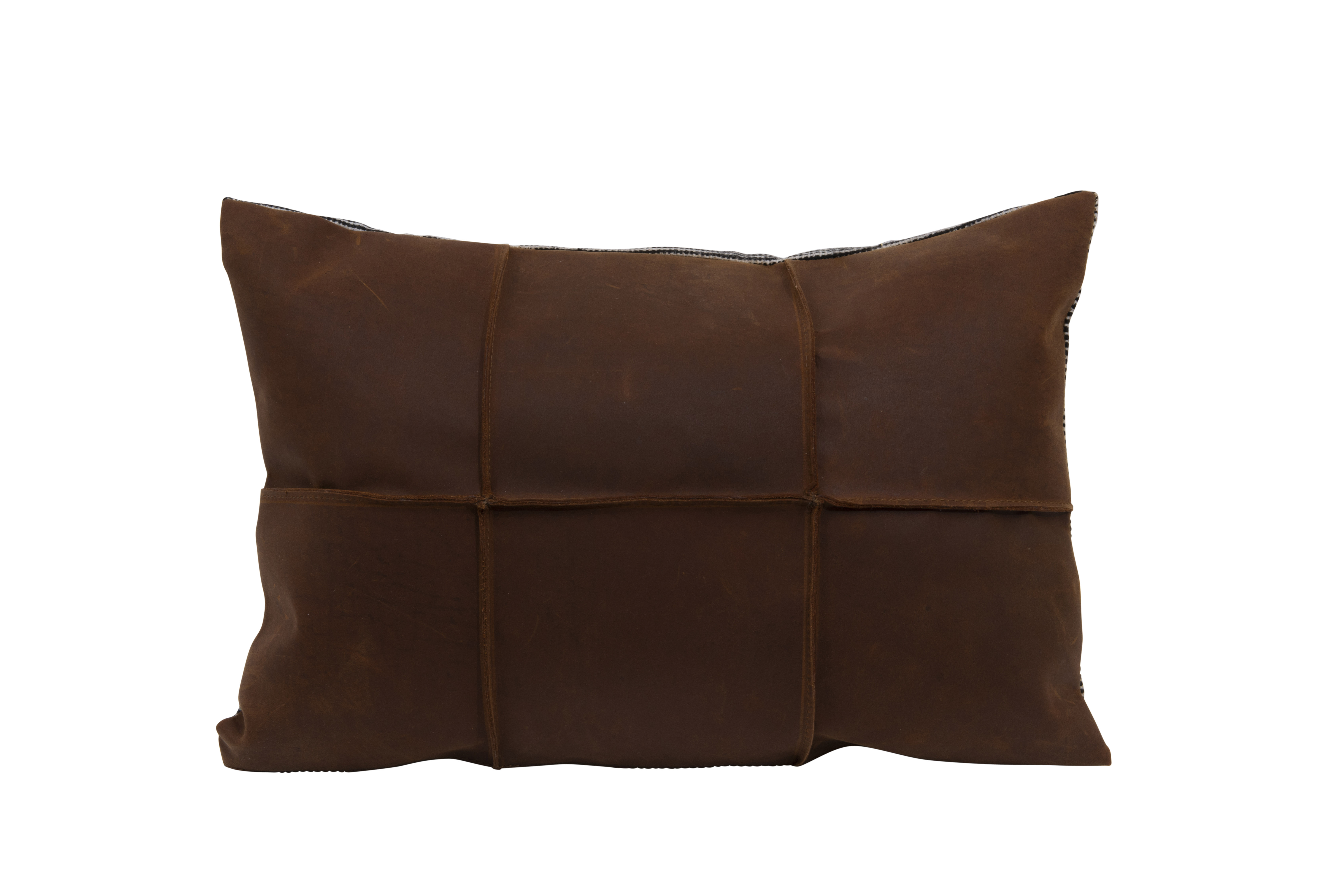 Brown Leather Pillow With Black White, White Leather Pillows