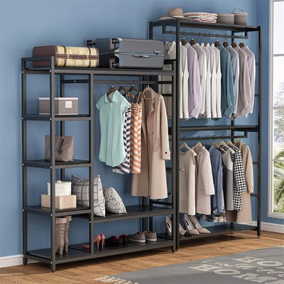 Tribesigns 47 inches wide Free-standing Closet Organzier, Double