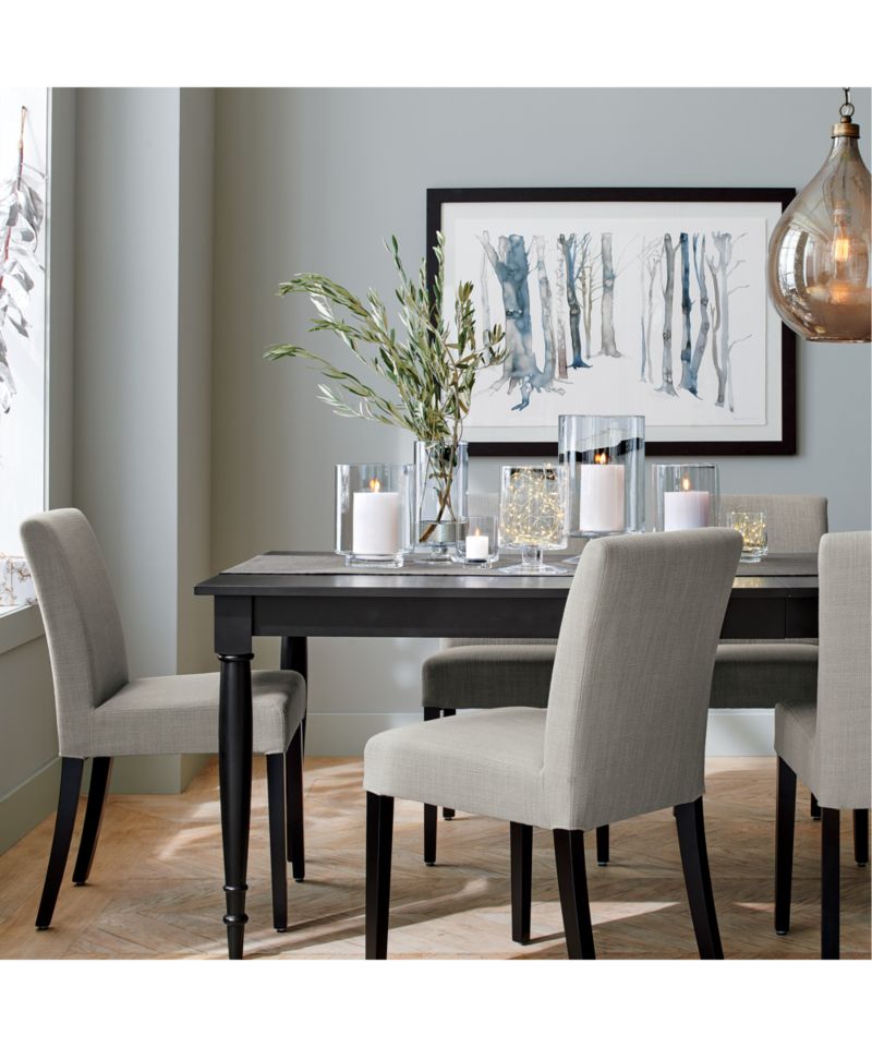 lowe pewter upholstered dining chair