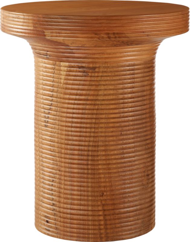 trill round wood side table