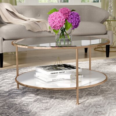 Jamiya 3 legs coffee store table with storage