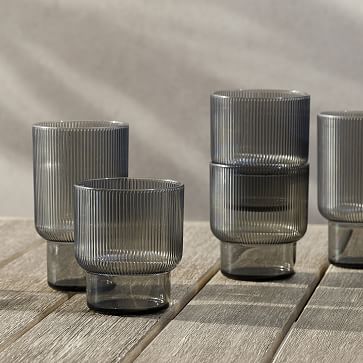 West Elm - Fluted Acrylic Drinking Glasses