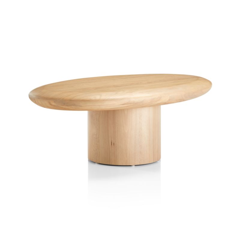 pacific natural wood oval coffee table