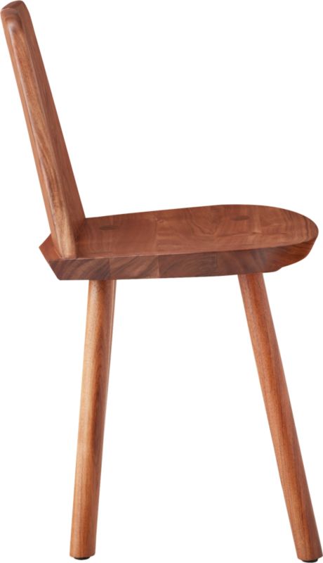 cb2 notch wood chair