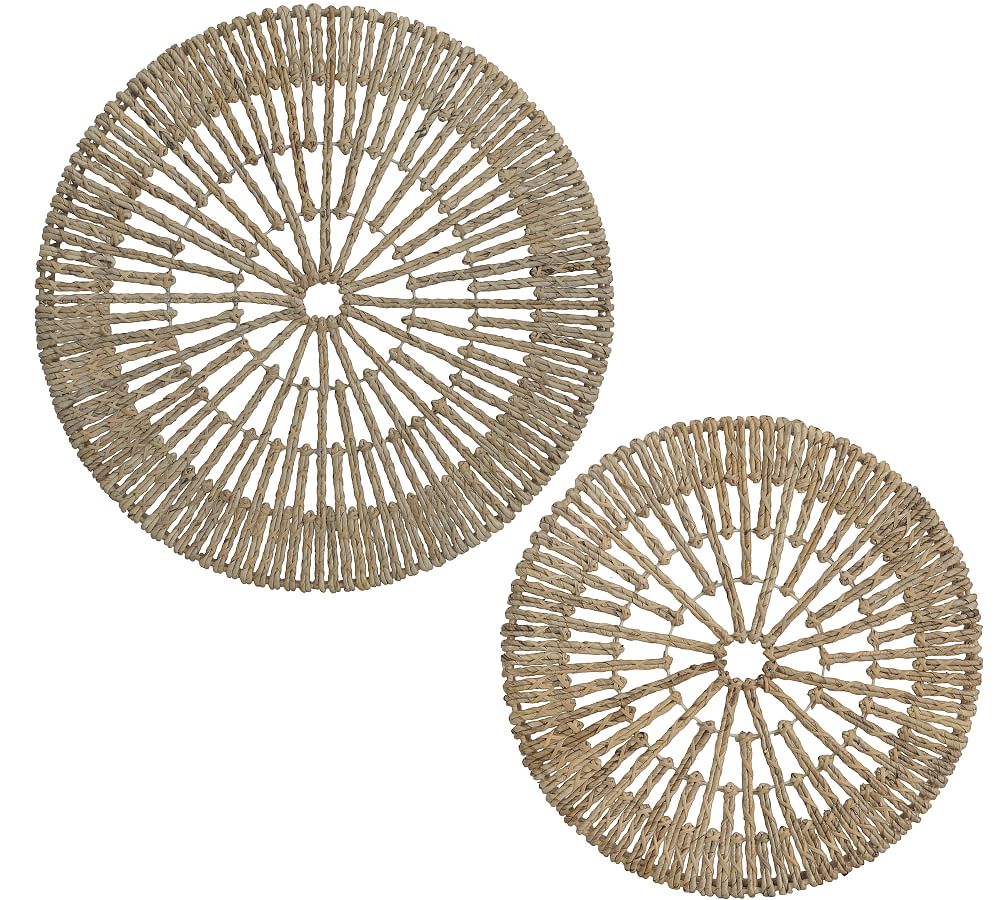 Paityn Round Woven Wall Art, Set of 2 Pottery Barn Havenly