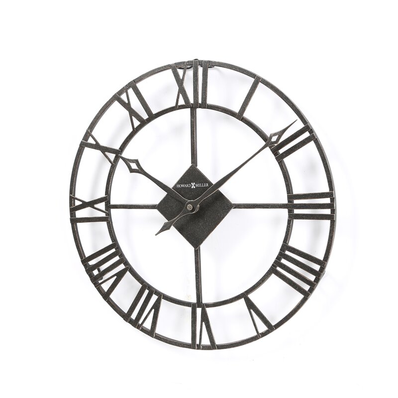 Oversized Black And Bronze Metal Wall Clock Home Depot Havenly - Gallery Solutions Oversized Black And Bronze Metal Wall Clock