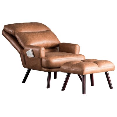 Klima 29 52 W Faux Leather Lounge, Faux Leather Lounge Chair