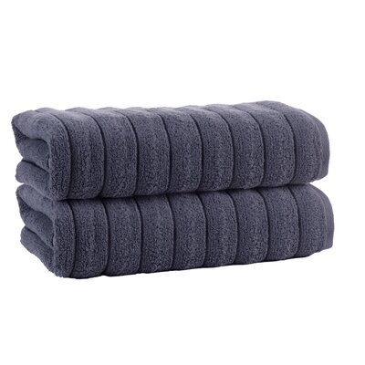 Rachel Turkish Cotton Bath Sheet Towel Set (Set of 2) Color: Silver