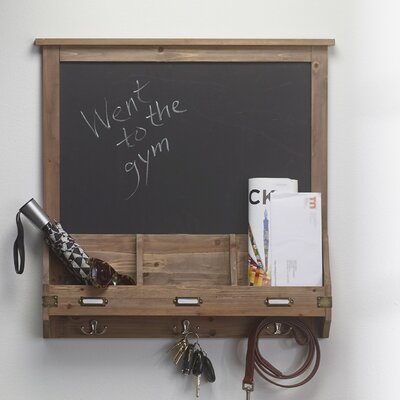 Johanna Wall Organizer With Key Hooks And Chalkboard Birch Lane