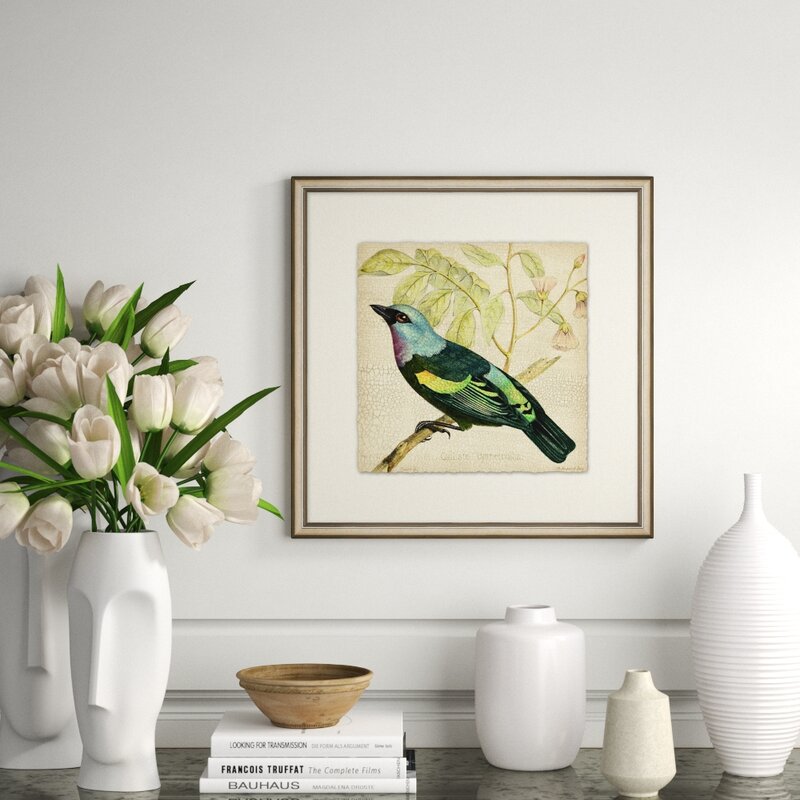 Providence Art 'Birds of Blue Feathers 5' Framed Print - Perigold | Havenly