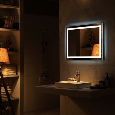 isenhour led lighted bathroom mirror