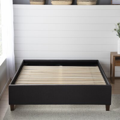 Hateya upholstered low profile clearance platform bed base