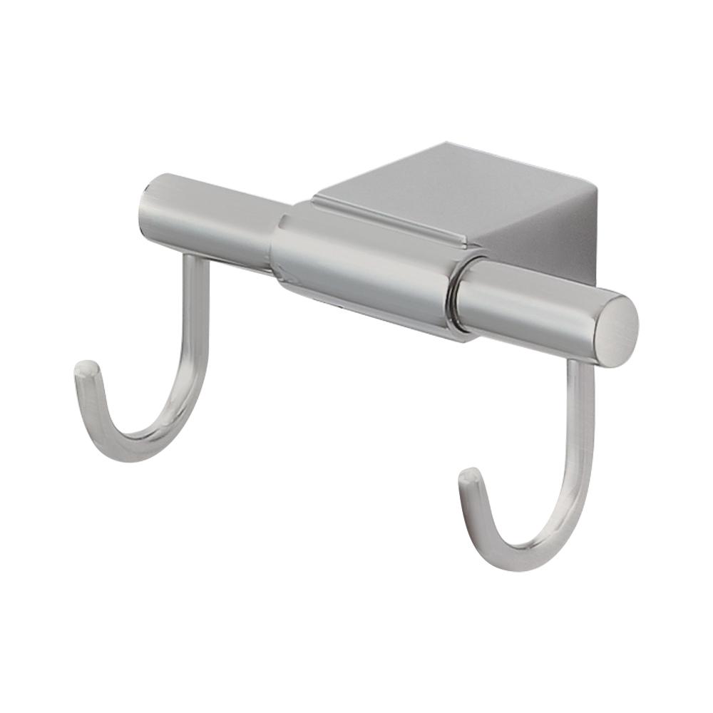 Transolid Maddox Double Robe Hook in Brushed Stainless - Home Depot ...