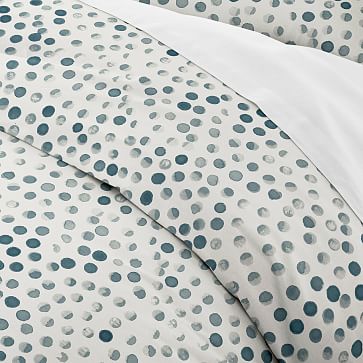 organic rolling dot duvet cover