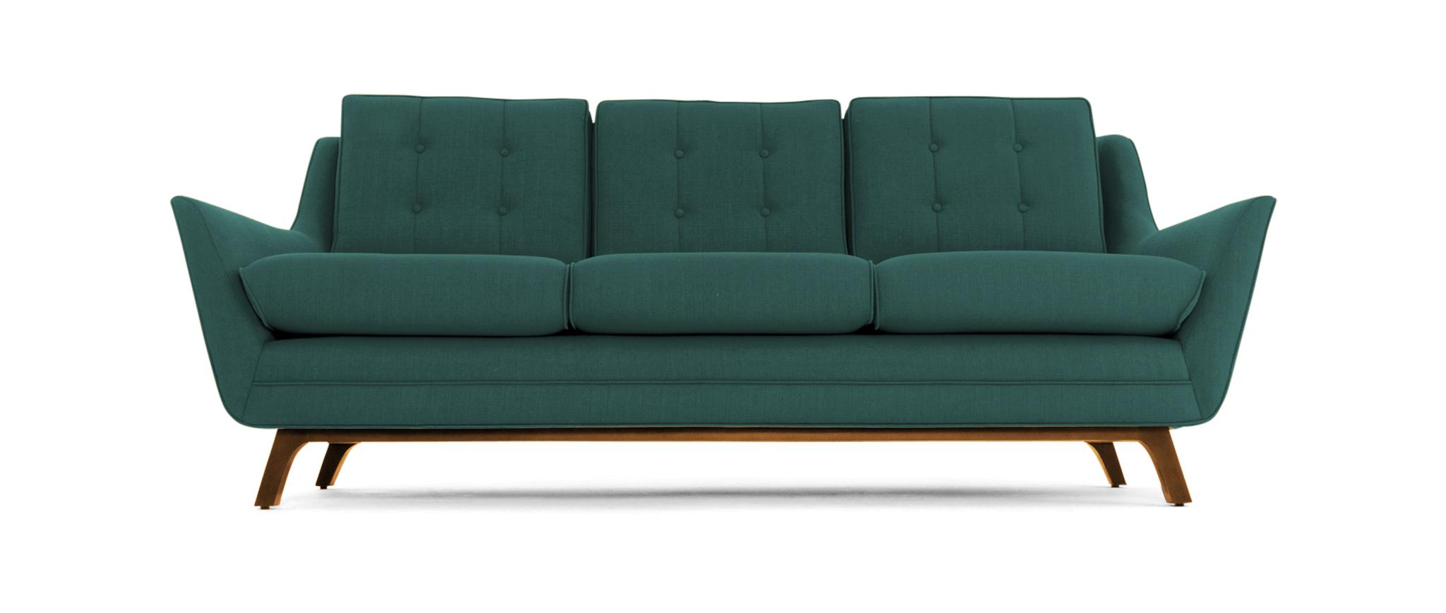 Blue Eastwood Mid Century Modern Sofa - Prime Peacock - Mocha - Joybird ...