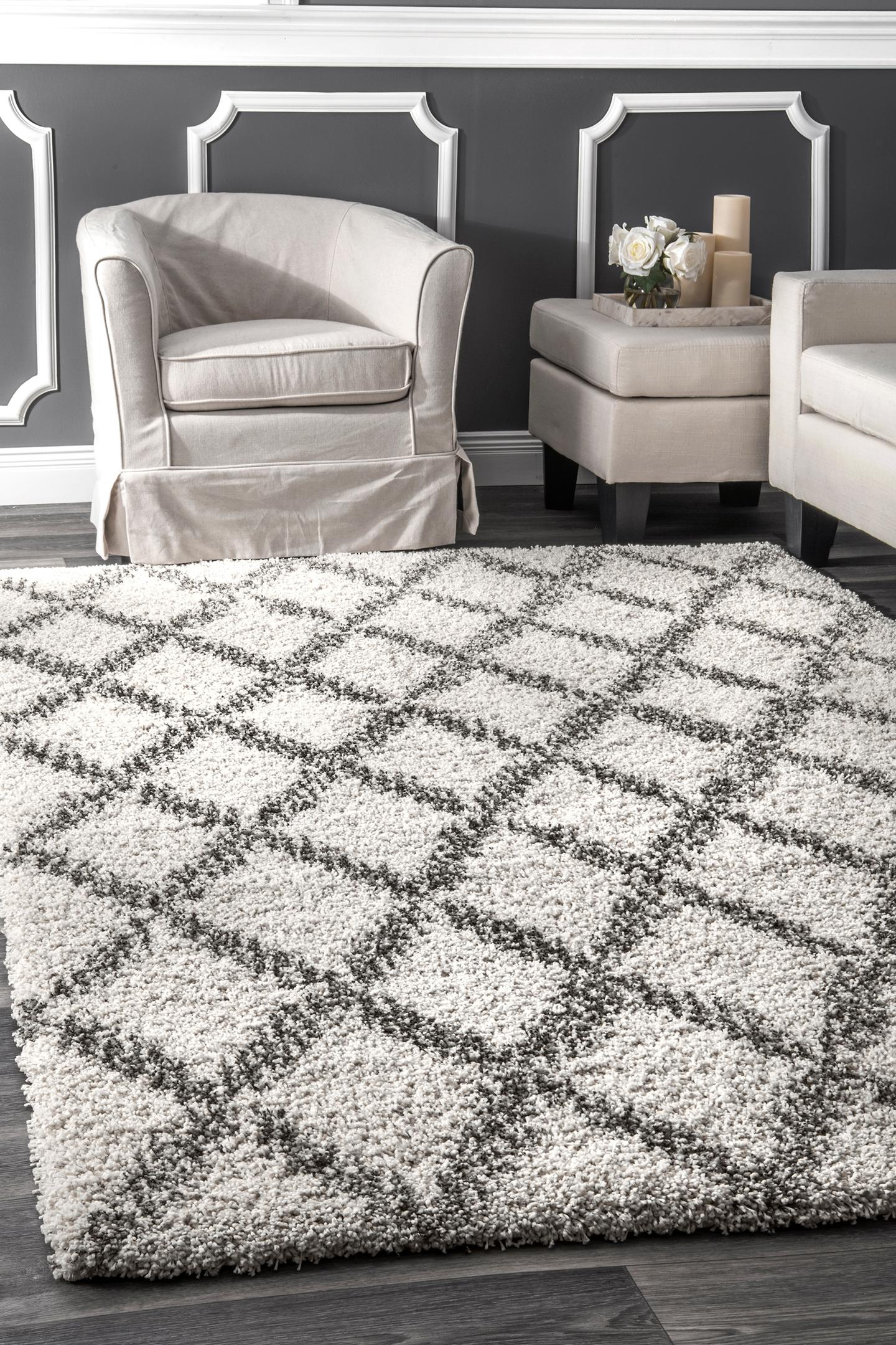 Sharika Lattice Shaggy Area Rug - Loom 23 | Havenly