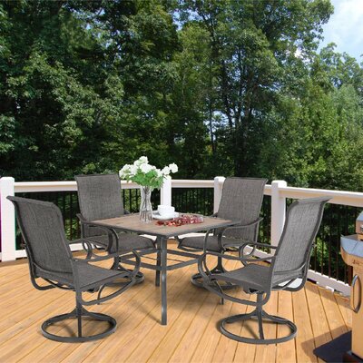 patio chairs and end table