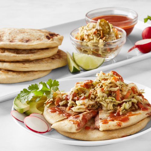 Bean And Cheese Pupusas With Curtido And Salsa - Williams Sonoma | Havenly