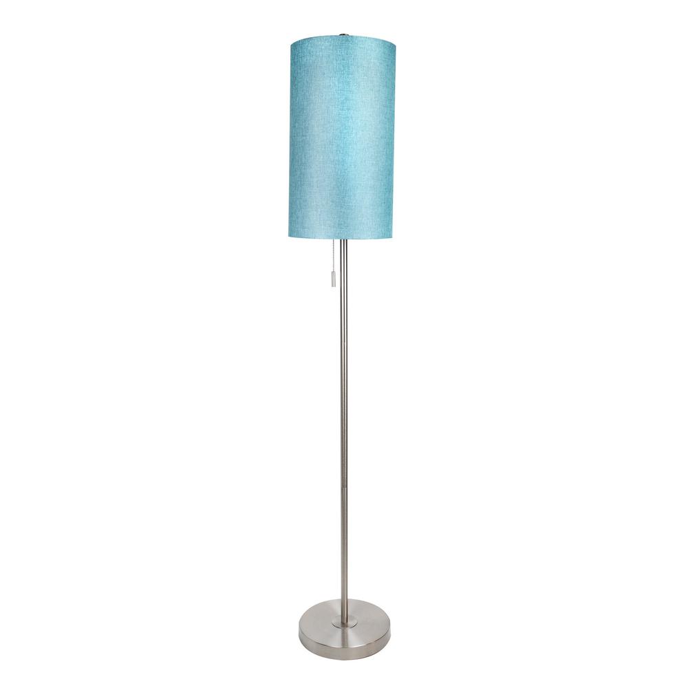 Grandview Gallery 62 In Brushed Nickel, Grandview Gallery Table Lamps With Turquoise Shade