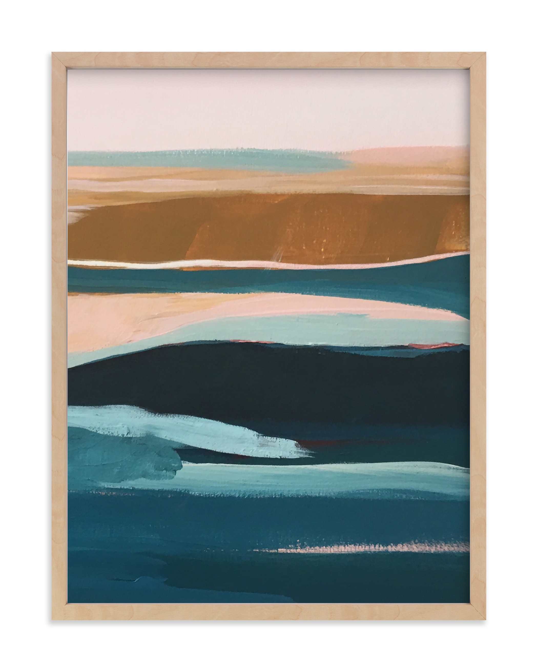 Golden Seascape Diptych II Limited Edition Art Print - Minted | Havenly