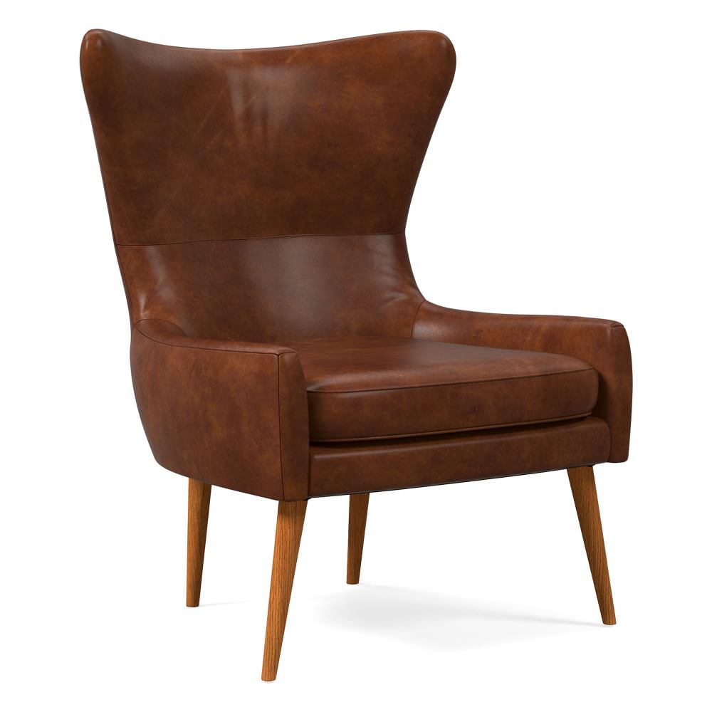 erik leather wing chair