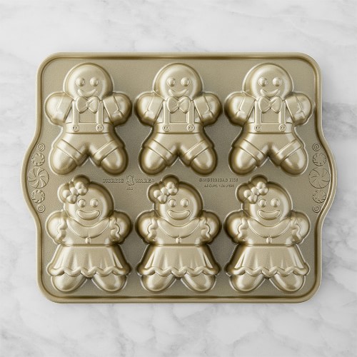 Williams Sonoma Nordic Ware Nonstick Cast Aluminum Gingerbread Kids Cakelet  Pan