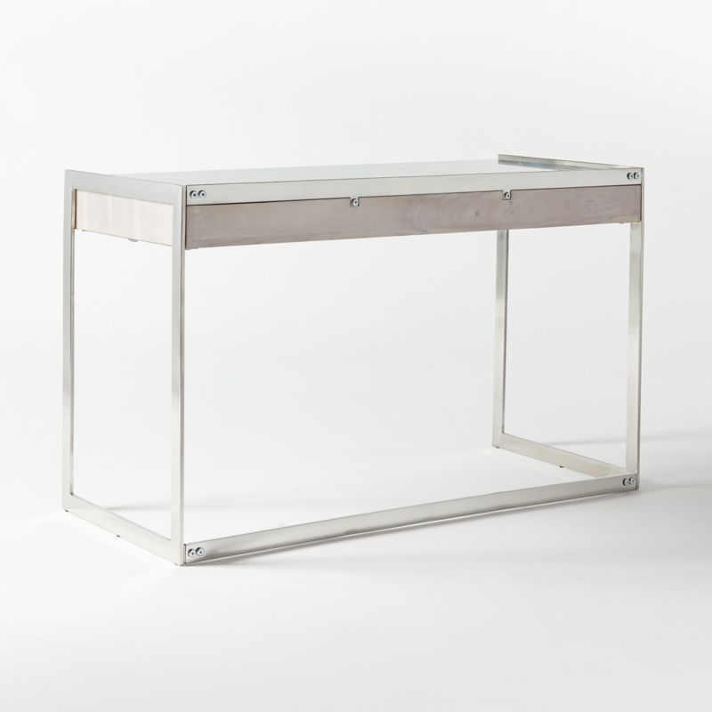 vista glass top desk