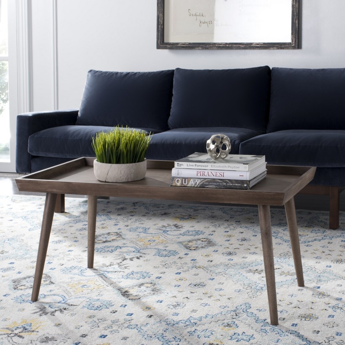 mayer solid wood coffee table with storage