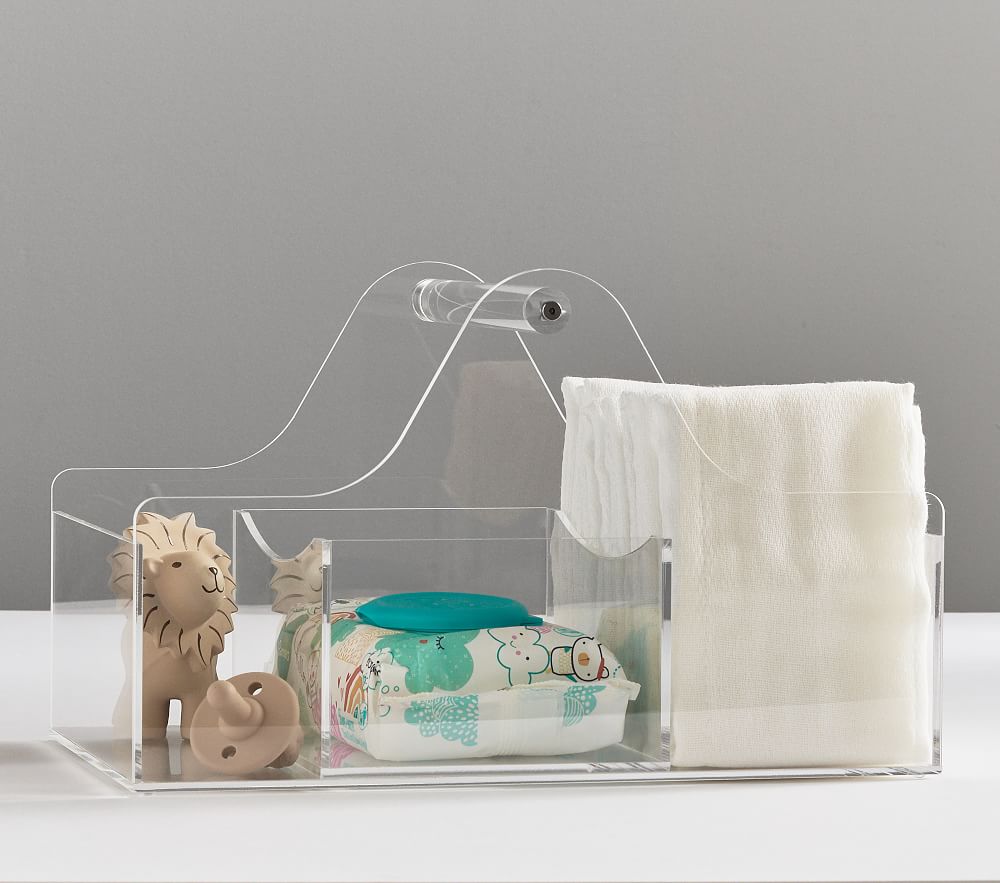 Functional Nursery Acrylic Storage, Diaper Caddy